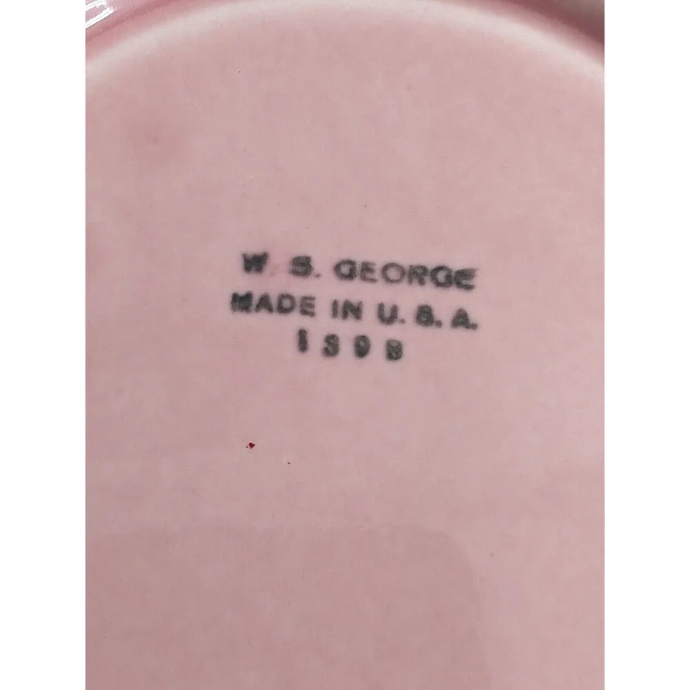 Vintage W.S. George‎ Pink 8 3/4